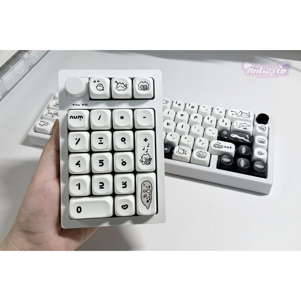 Nút bàn phím cơ Simple cat - kitty wonderland keycap -  profile MOA - 141 nút