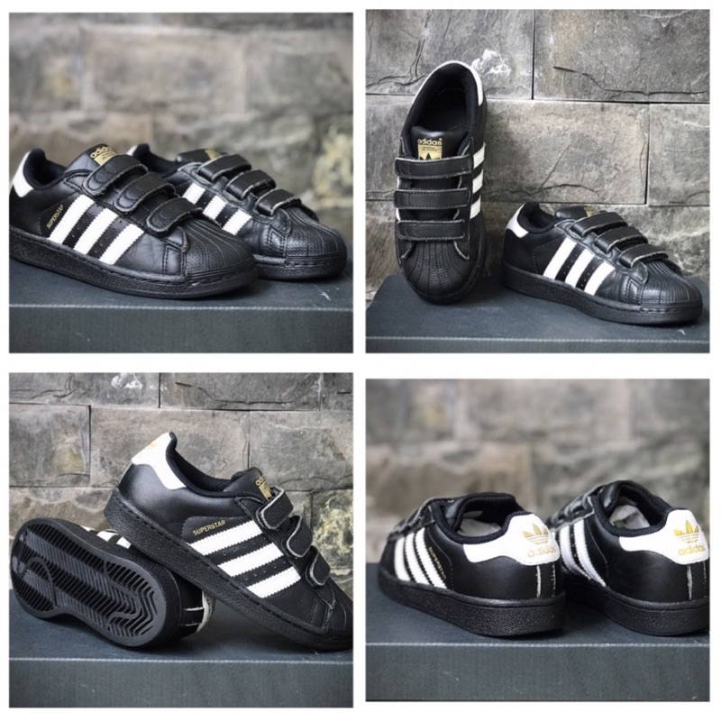 Giày Adidas superstar Đen cho bé -size 31