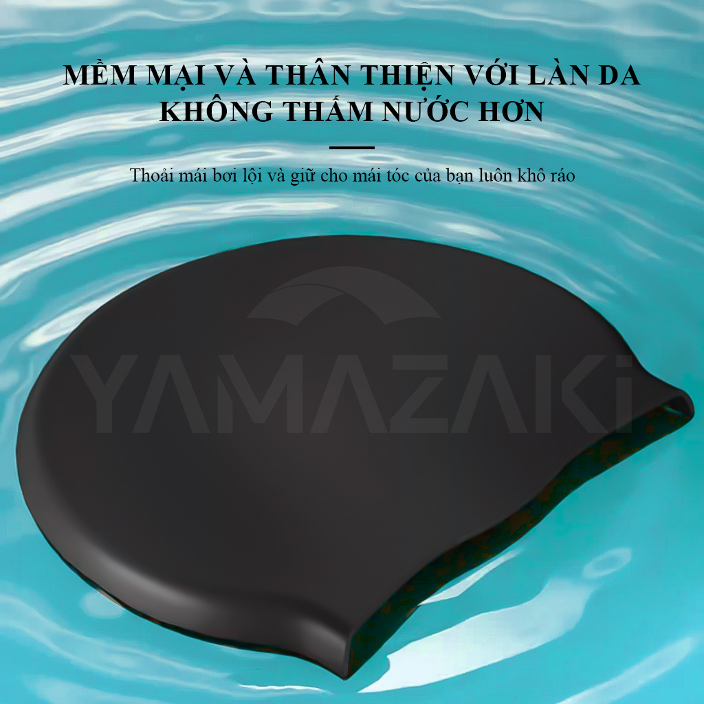 YAMAZAKI Mũ bơi người lớn cao cấp chất liệu 100% silicon nón bơi thích hợp cho nam/nữ mũ bơi silicon
