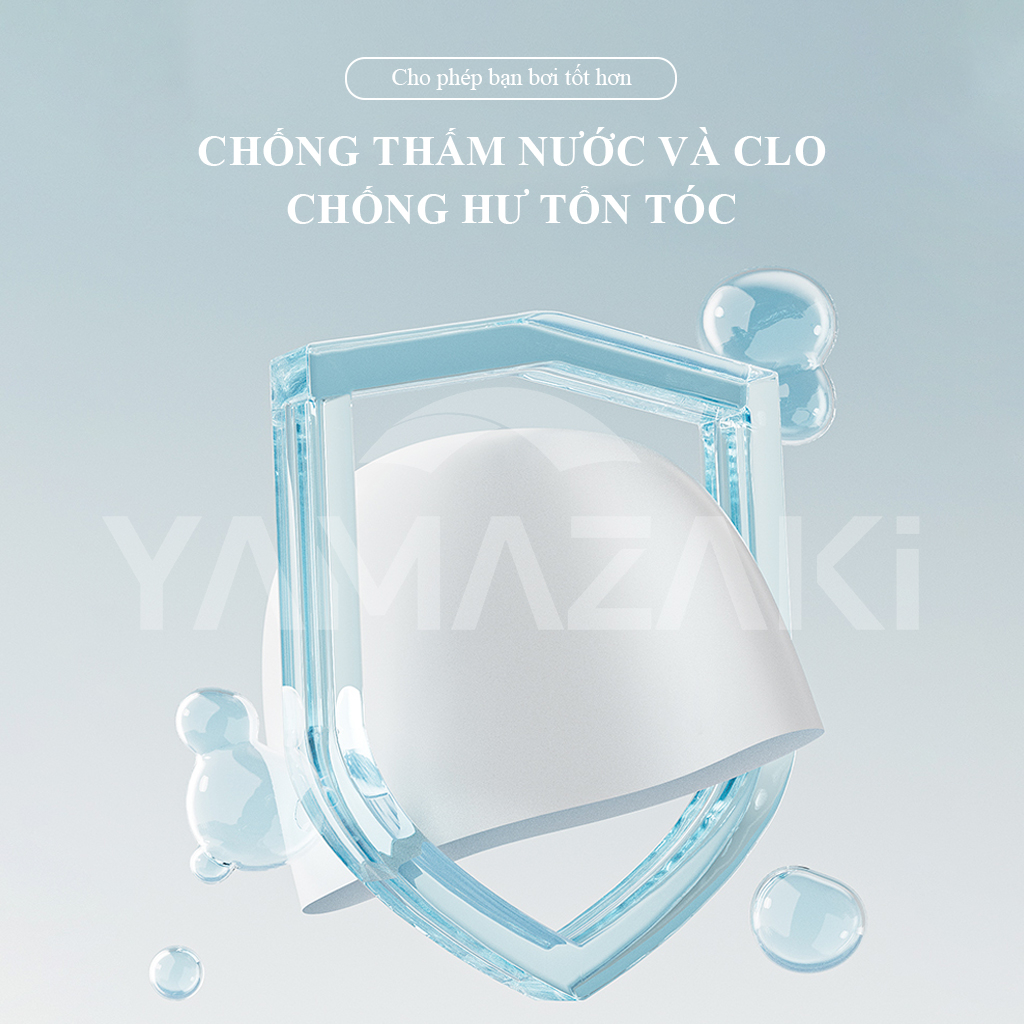 YAMAZAKI Mũ bơi người lớn cao cấp chất liệu 100% silicon nón bơi thích hợp cho nam/nữ mũ bơi silicon