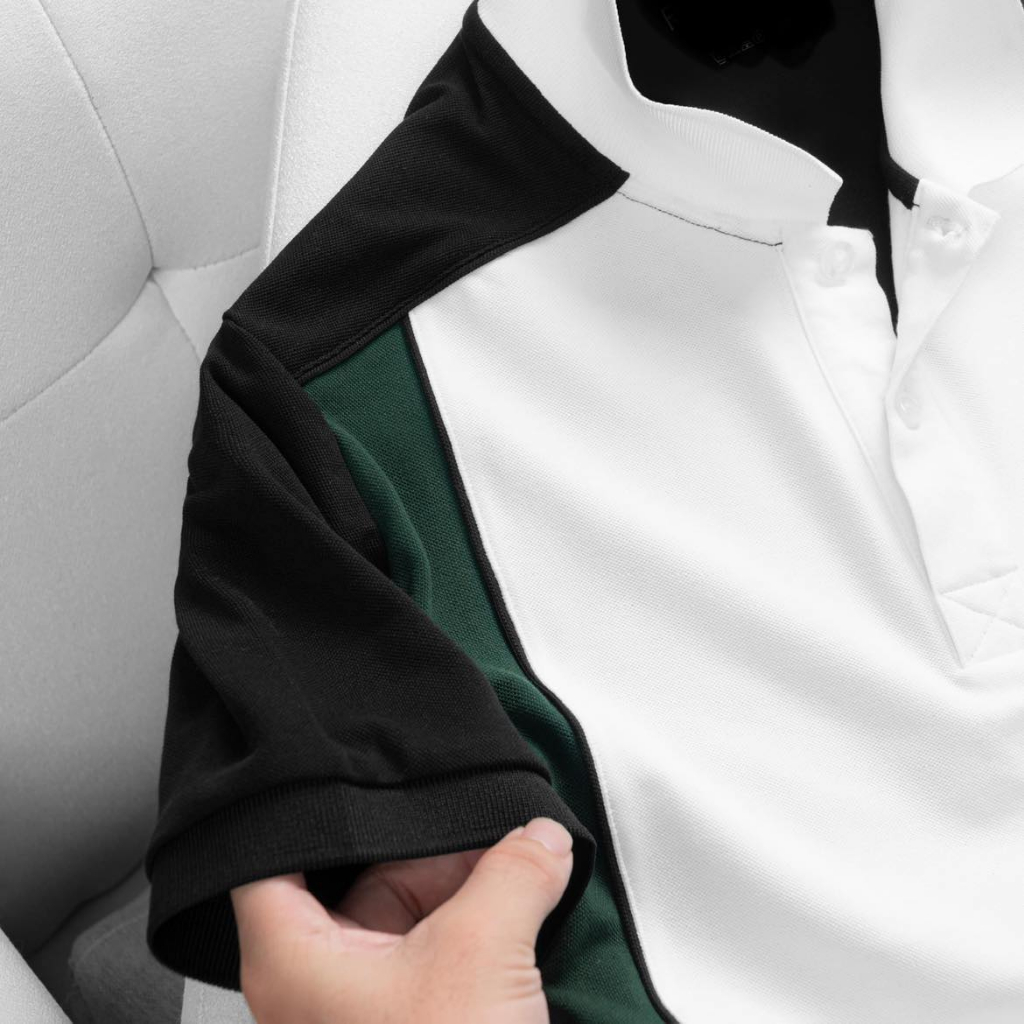 Big size- Áo thun polo nam big size phối sườn 3 màu rêu trắng thời trang Big Men 85-140kg