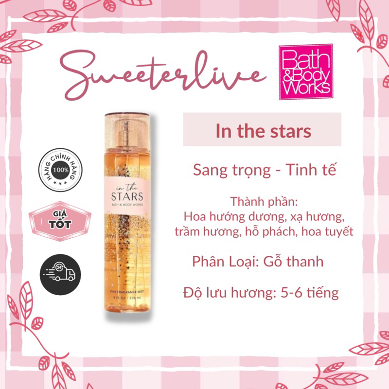 IN THE STARS Body Mist  - Xịt thơm toàn thân BATH & BODY WORKS