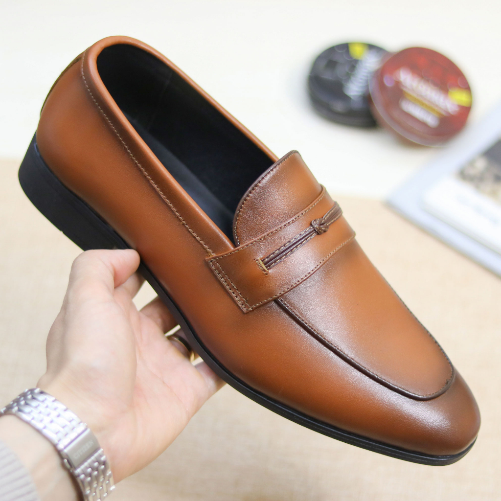 Giày Lười Nam Công Sở XOĂN SHOP Size 38 Đến 43 Màu Đen/Vàng - G040
