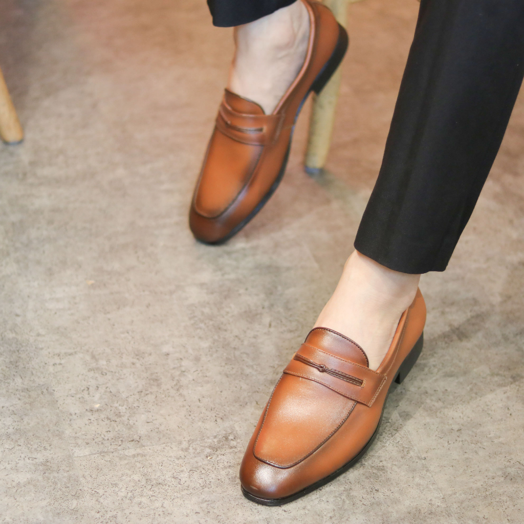 Giày Lười Nam Công Sở XOĂN SHOP Size 38 Đến 43 Màu Đen/Vàng - G040