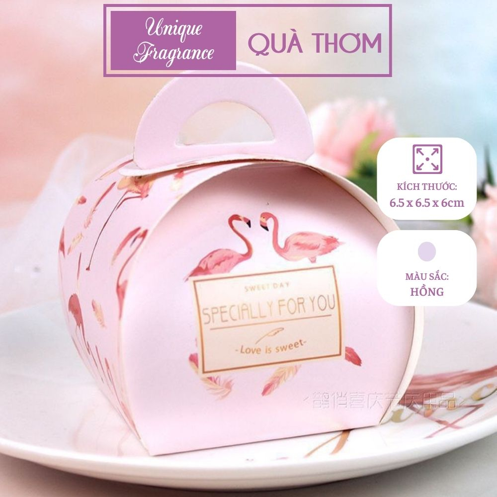 Hộp quà nhỏ đựng quà cưới - set 50 hộp giấy nhỏ đựng quà tặng khách tới đám cưới - UNIQUE FRAGRANCE