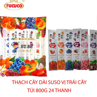  Gói 24 thanh kẹo thạch Suso trái cây thạch miếng suso zaizai 