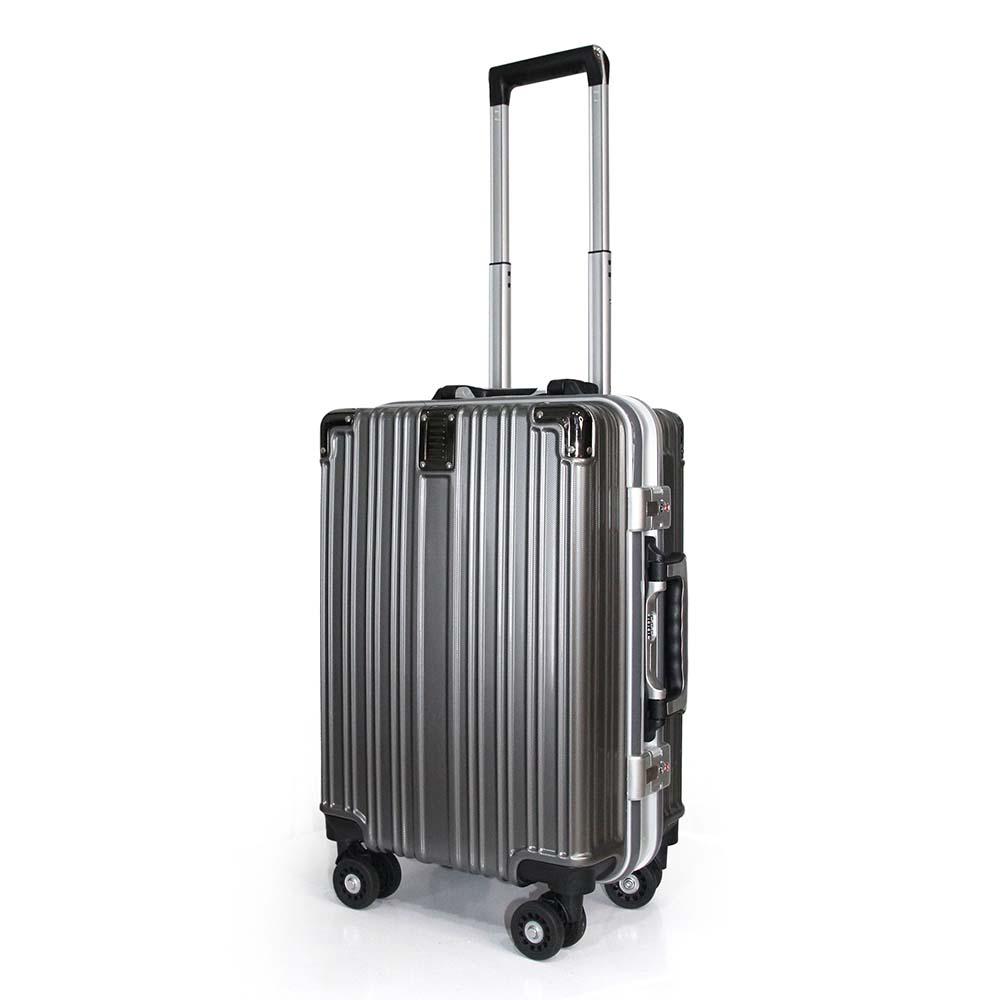 Vali khung nhôm khóa sập KN034 size 20 màu xám - Vali khóa khung cao cấp, bảo hành 5 năm