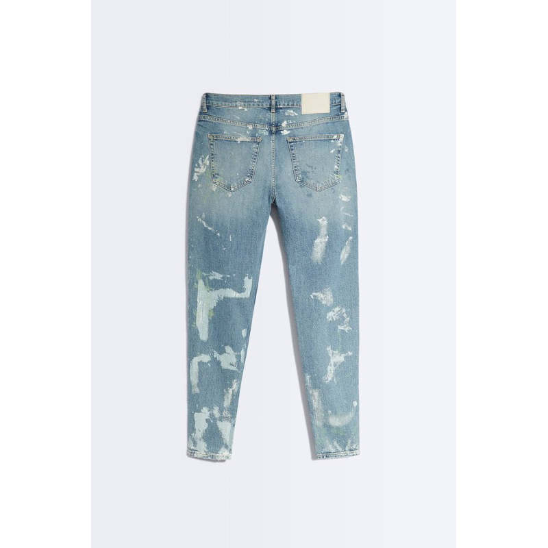 Quần jean xanh Zara authentic PAINT SPLATTER size 30