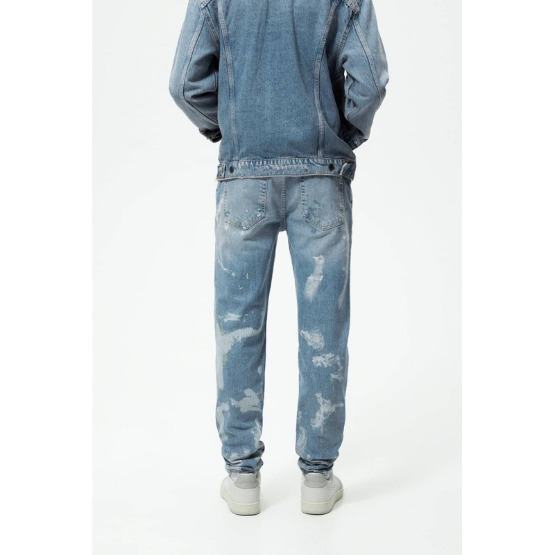 Quần jean xanh Zara authentic PAINT SPLATTER size 30
