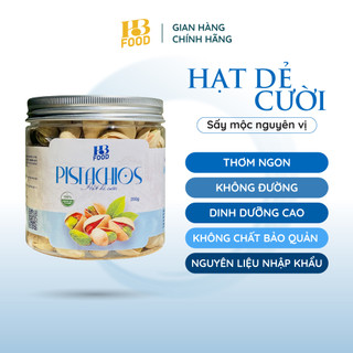 Hạt dẻ cười Mỹ HBFOOD 200g - Hạt dẻ cười Pistachio rang muối không tẩy trắng thơm ngon