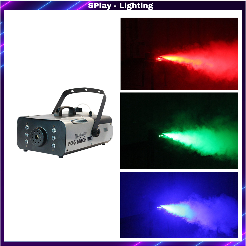 Máy Tạo Khói Có Led 7 Màu Công Suất 1500W Dùng Cho Phòng Bar Karaoke Sân KhấuPhòng Ngủ, Bar,Club ,Louge