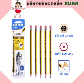 Hộp 12 chiếc bút chì gỗ deli