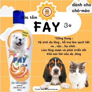 Sữa tắm 3 sao 300ml Fay cho chó mèo