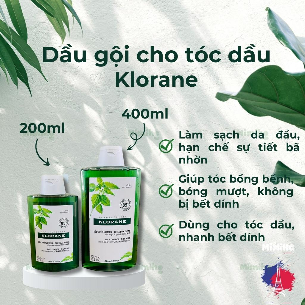 Dầu gội Klorane dành cho tóc dầu, giúp tóc hết bết, suông mượt, hàng của Pháp_MiMi HG