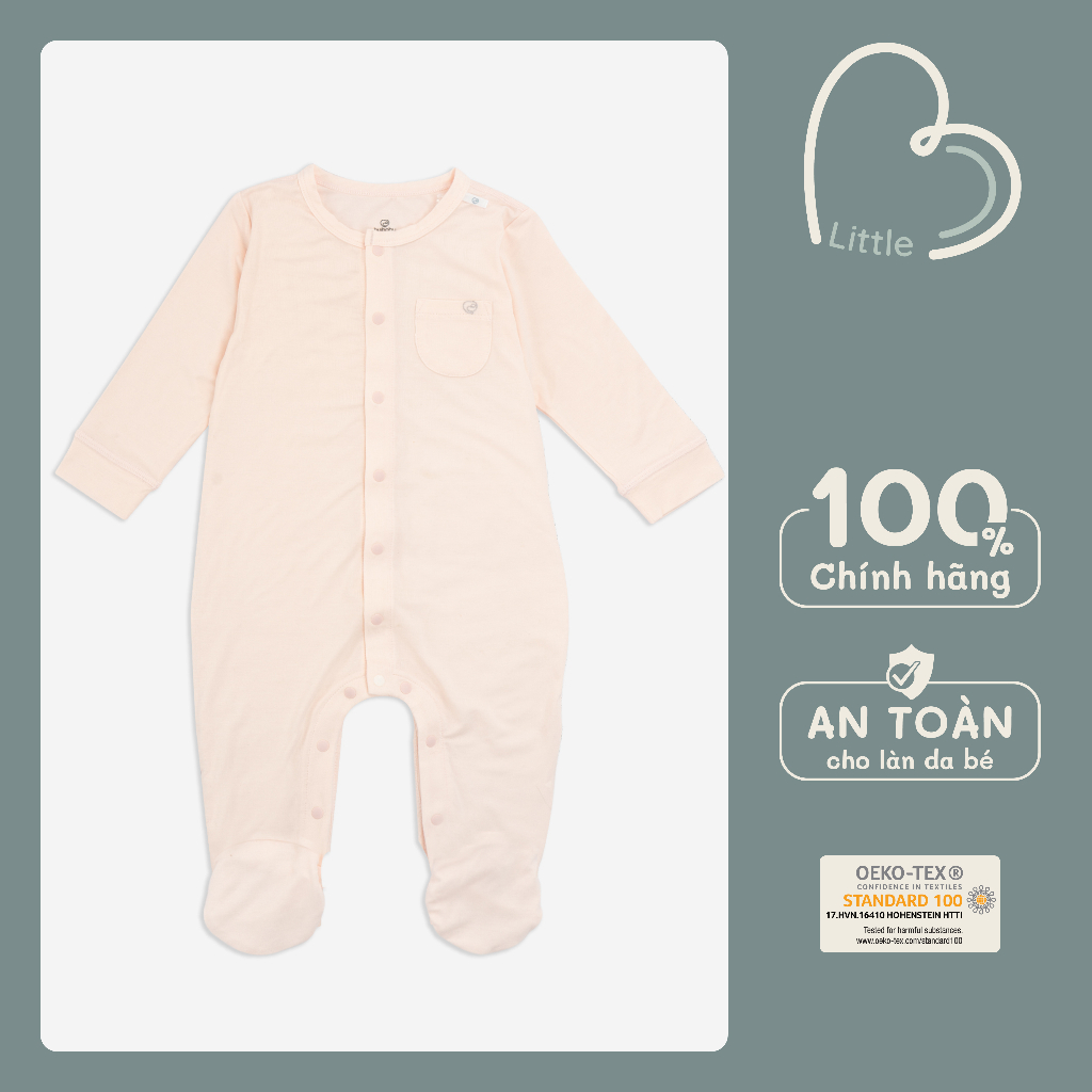 Body dài tay cài giữa liền bao chân BU BAMBUS