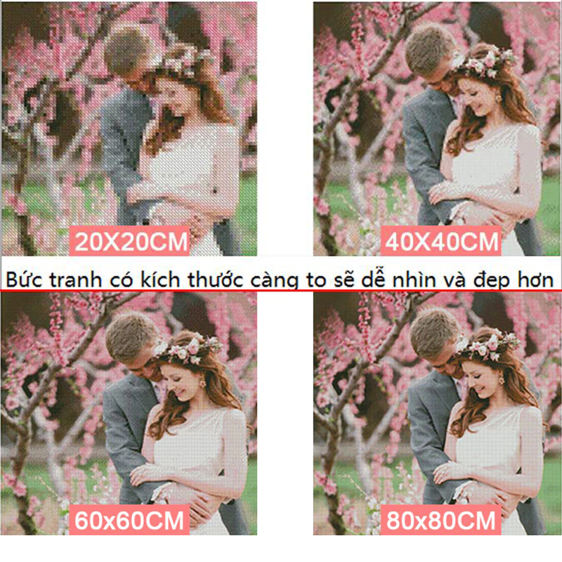 TRANH ĐÍNH KÍN ĐÁ TỰ LÀM - MẪU TRANH CÁ CHÉP HÓA RỒNG