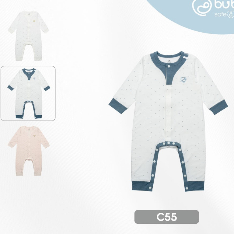 Body dài tay sợi tre Bambus Bu baby cho bé sơ sinh đến 10kg