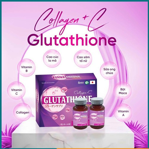 Viên Uống Glutathione 16000mg Collagen + C Chính Hãng Trắng Da Mờ Nám