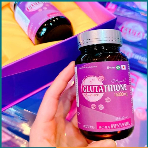 Viên Uống Glutathione 16000mg Collagen + C Chính Hãng Trắng Da Mờ Nám