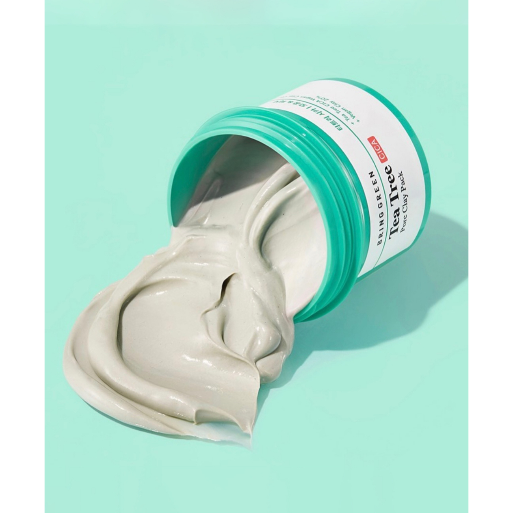 Mặt nạ đất sét thuần chay BRING GREEN TEA TREE CICA PORE CLAY PACK