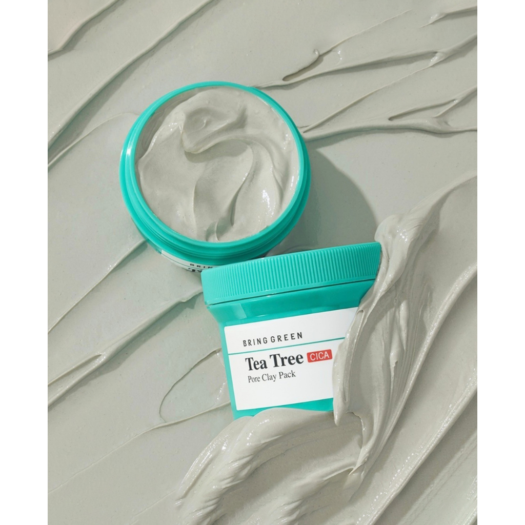 Mặt nạ đất sét thuần chay BRING GREEN TEA TREE CICA PORE CLAY PACK