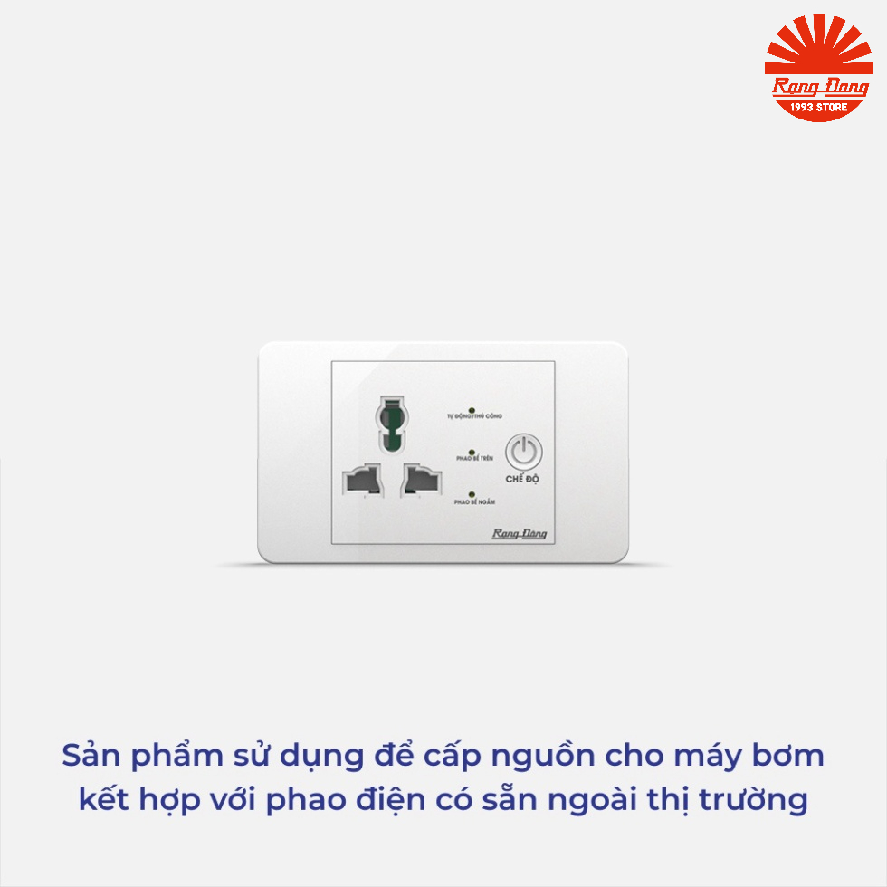 [NEW] Ổ cắm máy bơm an toàn Rạng Đông, Model: OC03.MB 16A