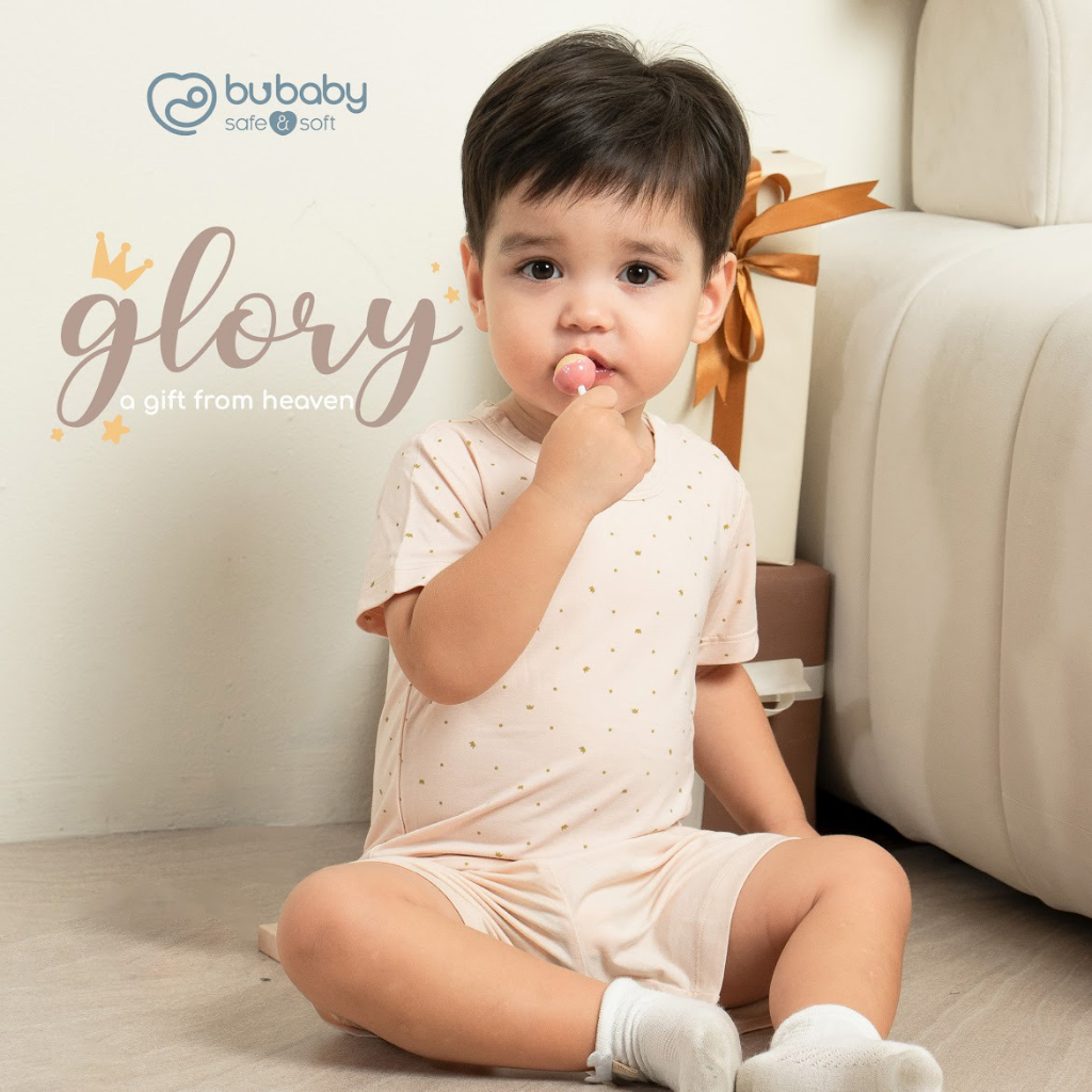 Bộ cộc tay cài vai Bu, Bubaby sợi tre 6m - 4Y