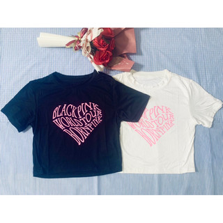 (Video thật) Áo Croptop Cổ Tròn In Hình