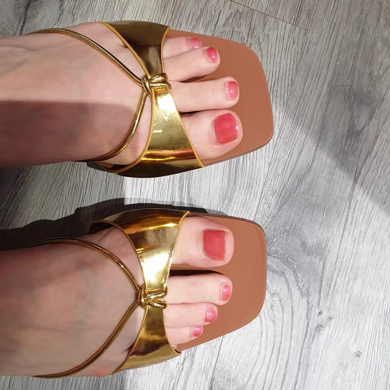 Dép quai zara xuất dư có nút thắt vàng