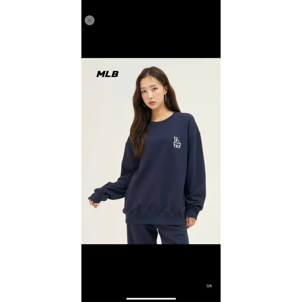 Áo Sweater Nam Nữ Unisex MLB Hàng Xuất Dư Chất Liệu Cao Cấp Thiết Kế Logo NY LA 3 Màu Trắng Đen Xanh Đen