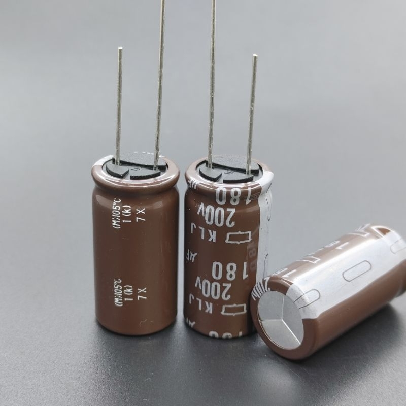 200V 180uF tụ điện Nippon Chemi-con KLJ 105°C