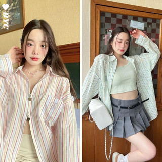 Áo Sơ Mi Cotton Kẻ Sọc Ver3, Áo Sơ Mi Dáng Rộng Khoác Ngoài 𝘽𝙮𝙘𝙖𝙢𝙘𝙖𝙢