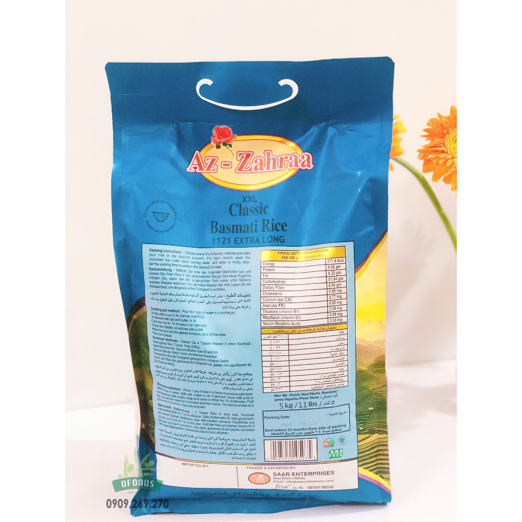 Gạo Ấn Độ Basmati Rice 1kg