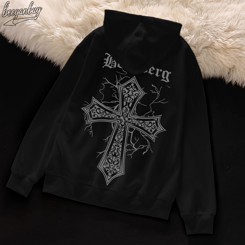 Áo Hoodie Cotton BEEYANBUY áo nỉ tay dài thời trang bigsize in hình unisex 100% cotton-Y0197