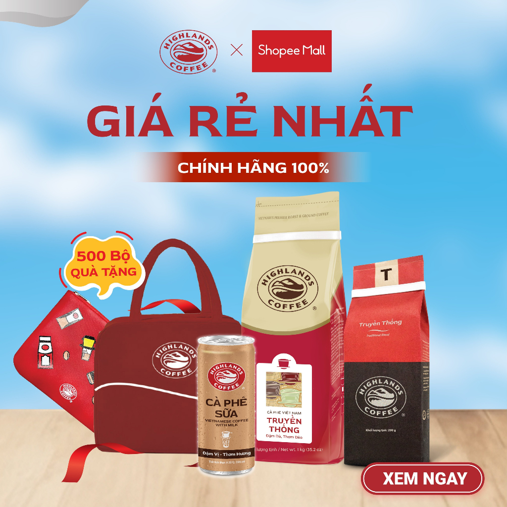 Cà Phê Rang Xay Moka Highlands Coffee 200g