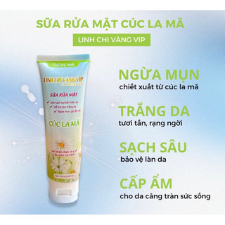 Sữa rửa mặt linh chi vàng vip cúc la mã 120g