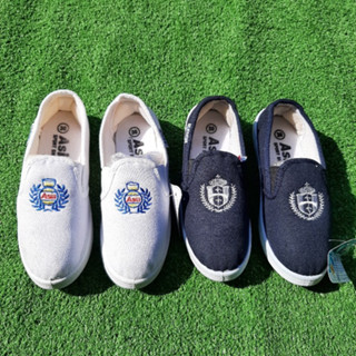 Giày Vải Asia  Nữ Bông Lúa Giày Lười  Chính Hãng Mềm Êm Giày Lao Động Giày Vải Màu Xanh Đen & Trắng