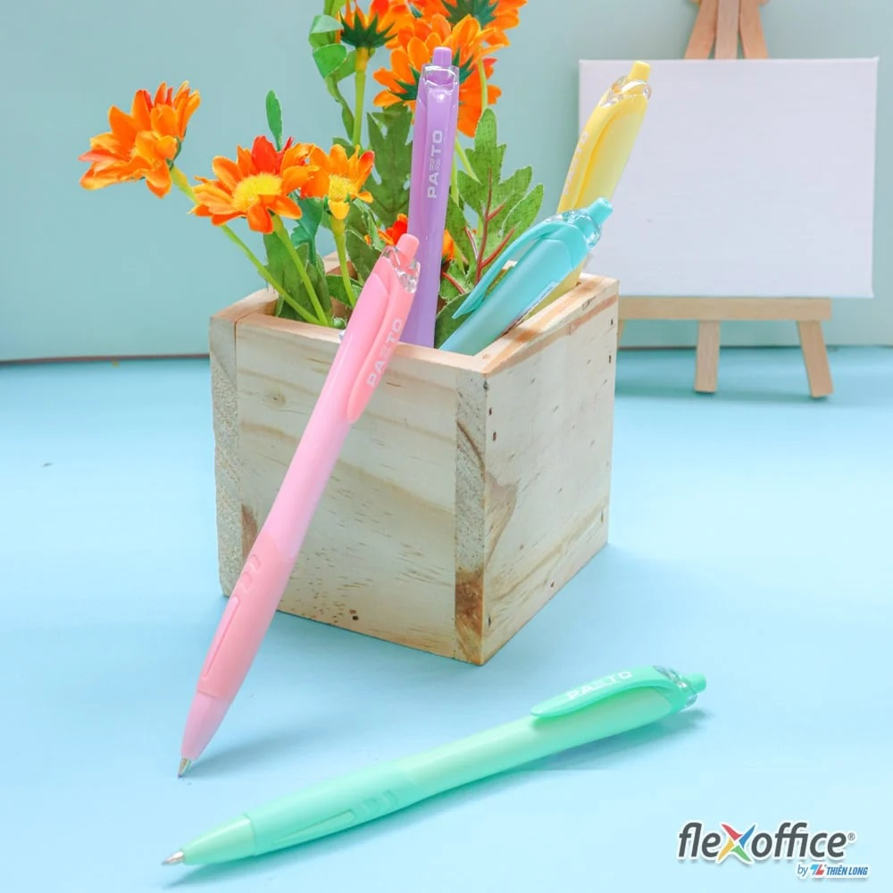 Bút gel B màu Pastel Thiên Long Flexoffice Pazto FO-GELB039/VN - Mực xanh