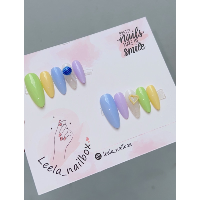 Móng úp nailbox theo tay mẫu gel trơn đơn giãn giá rẻ