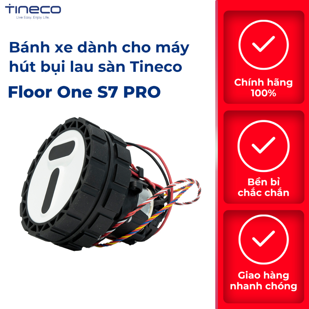 Bánh xe thay thế may hut bui lau sàn Tineco S7 Pro (Chiếc)_Hàng chính hãng