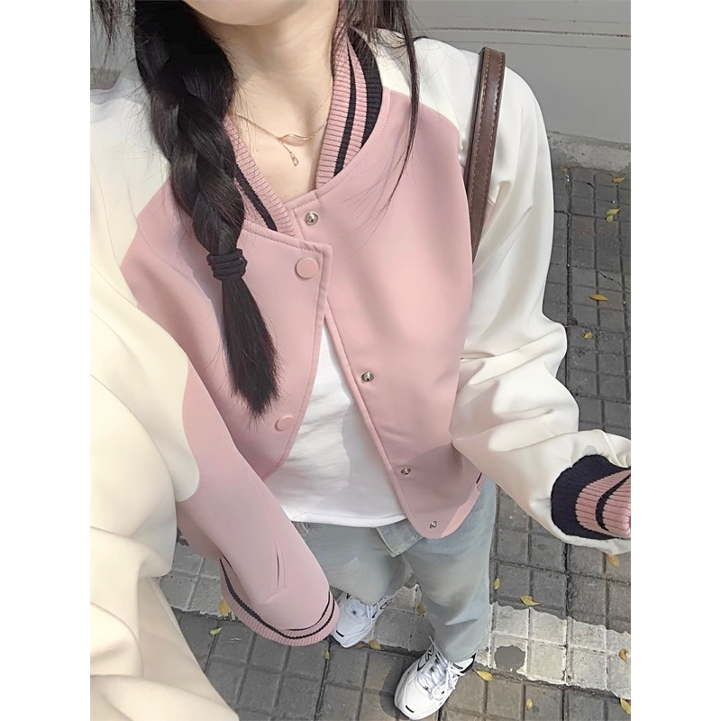 Áo khoác bomber thể thao nữ có cúc bấm basic nhiều màu Yannie