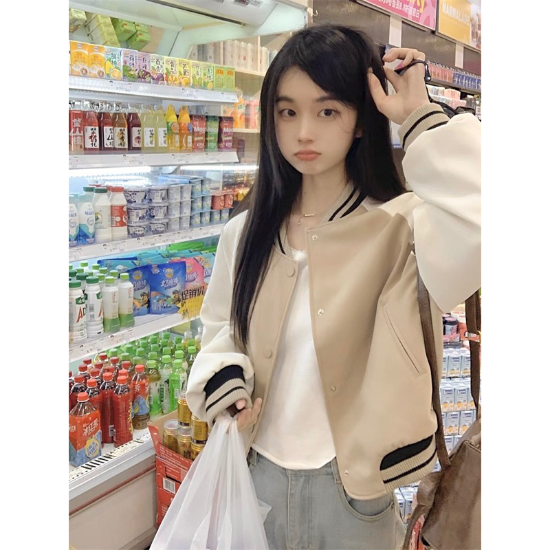 Áo khoác bomber thể thao nữ có cúc bấm basic nhiều màu Yannie