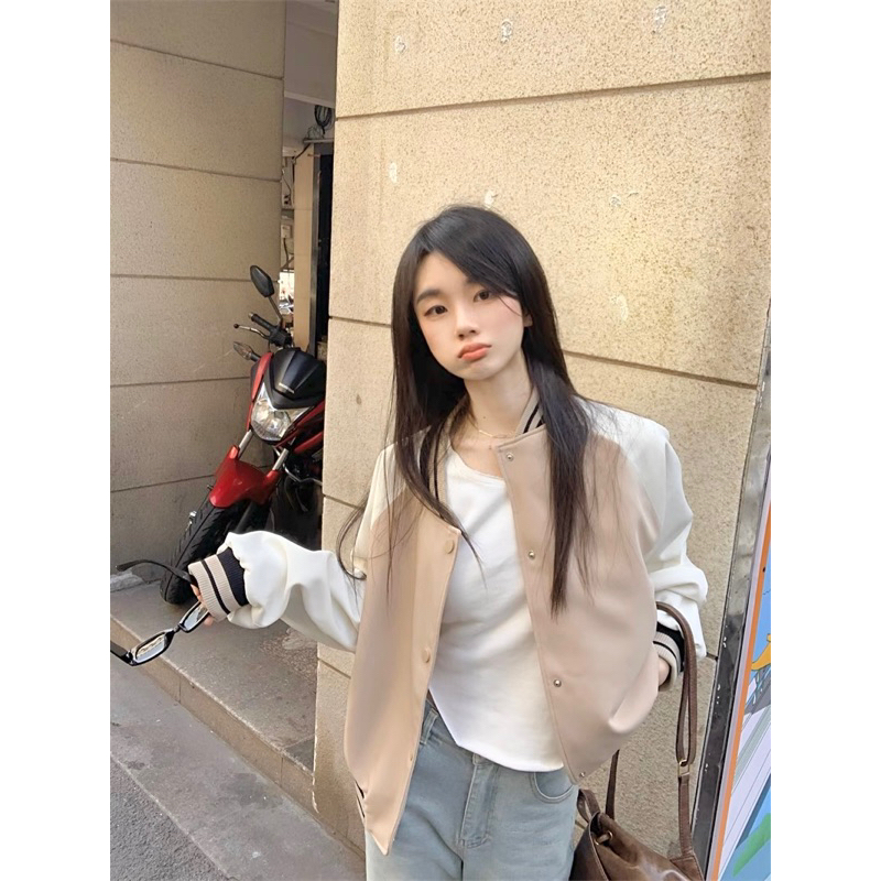 Áo khoác bomber thể thao nữ có cúc bấm basic nhiều màu Yannie