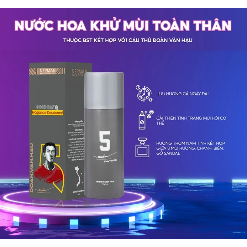 Xịt Thơm Toàn Thân Nerman Fragrance Deodorant Good Day 100ml