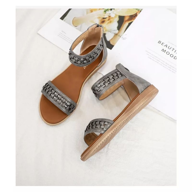 Giày Sandal Nữ chiến binh Boho quai ngang