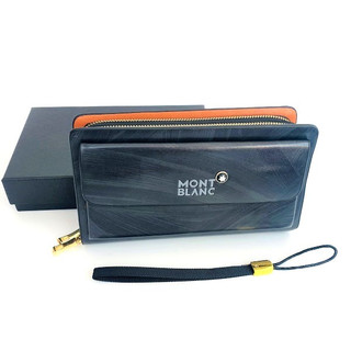 Ví da nam Mont.blanc cao cấp, Clutch nam cầm tay 3 màu sang trọng,2 khoá đồng,da cao cấp chống nước, không hộp - 008