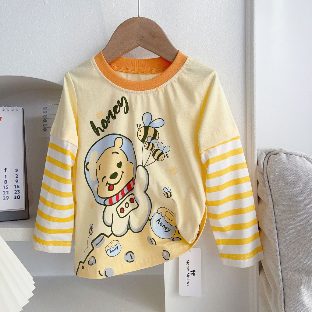 Áo Thun Dài Tay Hoạ Tiết Hoạt Hình Đáng Yêu MD1915 Cho Bé Trai, Bé Gái - Jumping Beans Official Store