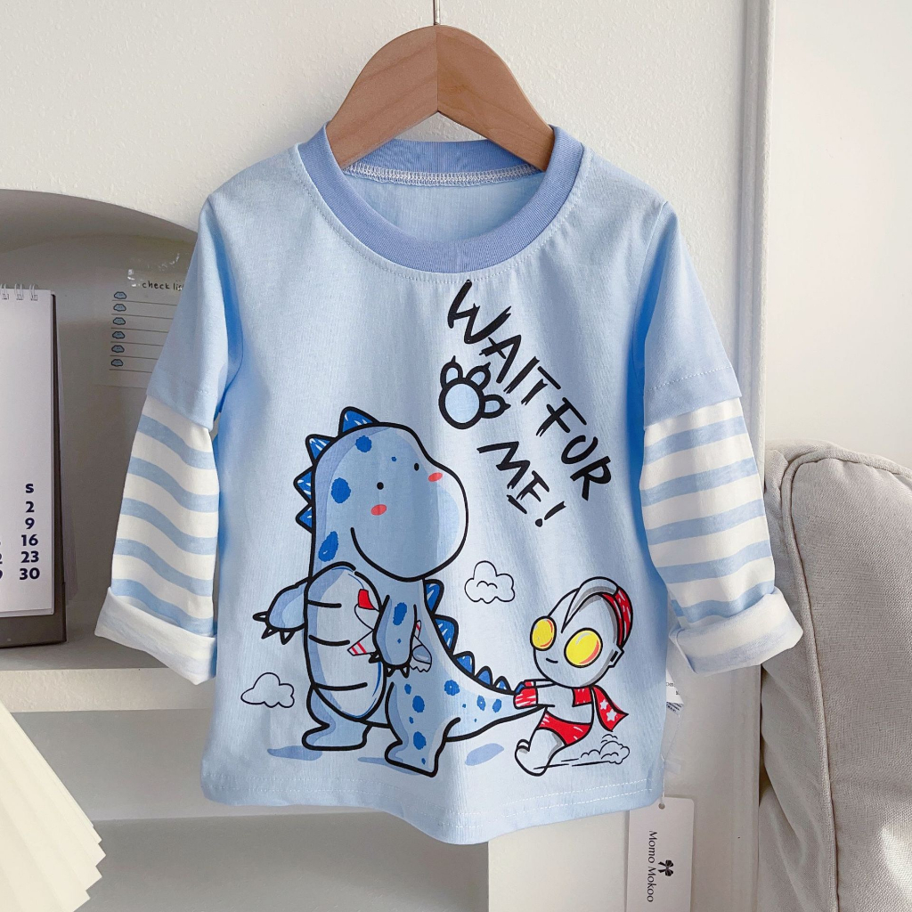 Áo Thun Dài Tay Hoạ Tiết Hoạt Hình Đáng Yêu MD1915 Cho Bé Trai, Bé Gái - Jumping Beans Official Store