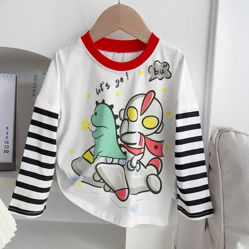 Áo Thun Dài Tay Hoạ Tiết Hoạt Hình Đáng Yêu MD1915 Cho Bé Trai, Bé Gái - Jumping Beans Official Store