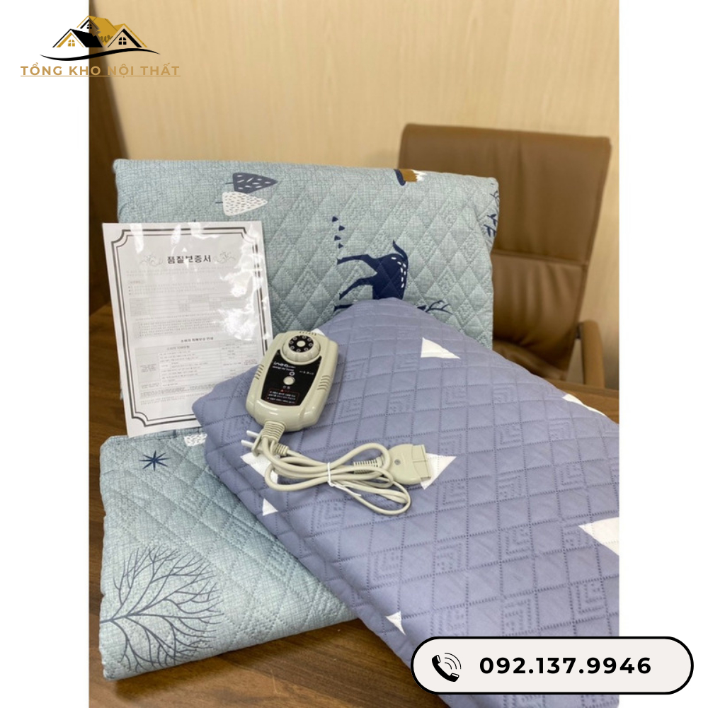 Đệm Điện Sưởi Hàn Quốc Sưởi Ấm Giữ Nhiệt Vào Mùa Đông, Chăn Điện Có 7 Nấc Tỏa Nhiệt Giúp Lưu Thông Khí Huyết, An Toàn SD